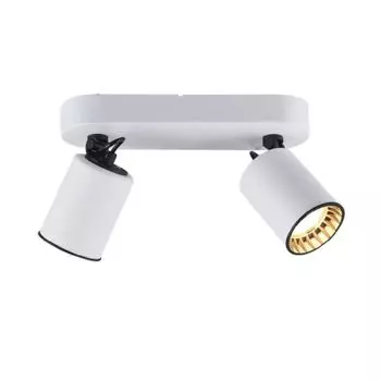 Потолочный точечный светильник Trio Pago в матовом бело-черном цвете GU10, 2 лампы, белый