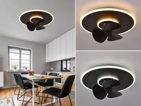 Потолочный вентилятор NYBRO 50см черный Reality Leuchten