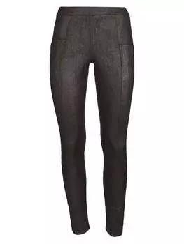 Потрескавшиеся модные леггинсы Memoi Black