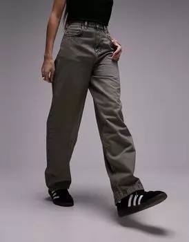 Потускневшие мешковатые джинсы с высокой посадкой Topshop