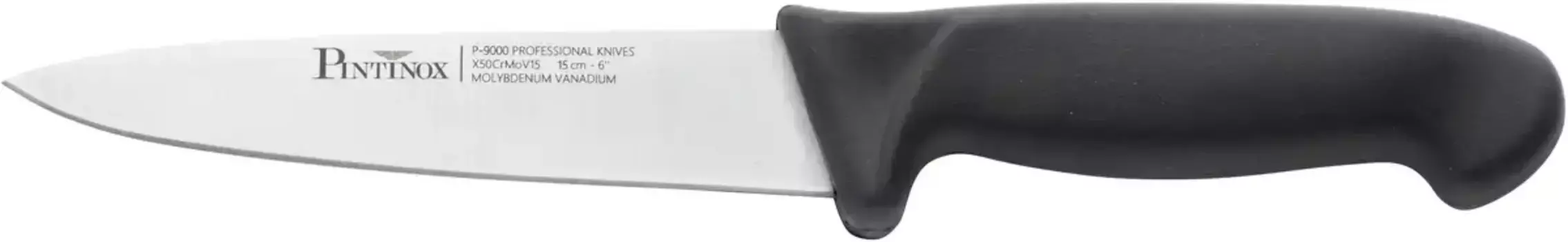 Поварской нож PINTINOX "Coltelli P9000", (1 шт.), нержавеющая сталь/пластик, лезвие 15 см Длина лезвия 15 см., цвет edelstahlfarben/schwarz
