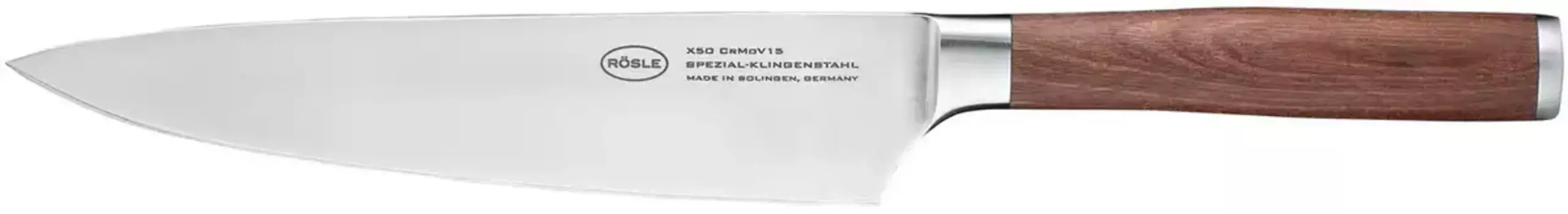 Поварской нож RSLE "Masterclass", (1 шт.), производство Золинген, лезвие из специальной стали, эргономичная ручка Общая длина 34,5 см, Длина лезвия 20 см., цвет silberfarben/holzfarben