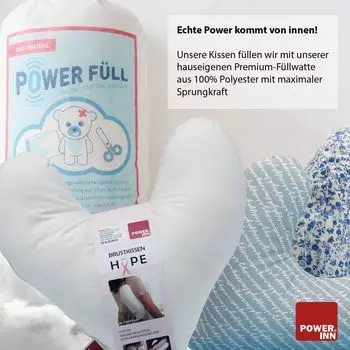 POWER INN Подушка для груди Hope ок. 32x34см | Подушка-сердце для облегчения боли после мастэктомии | мягкая подушка для предплечья или подмышек | 100% хлопок (фиолетовый)