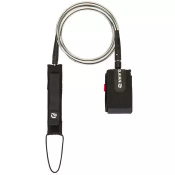 Поводок для серфинга 6' 183 см, диаметр 7 мм, черный OLAIAN, черный