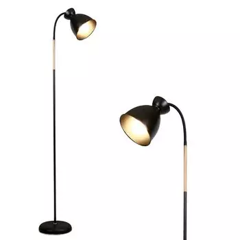 Поворотный светодиодный торшер Anten, светильник для чтения, металлический торшер в стиле ретро для гостиной, спальни и кабинета, черный, высота 159 см