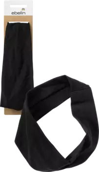 Повязка для волос черная 1шт. ebelin