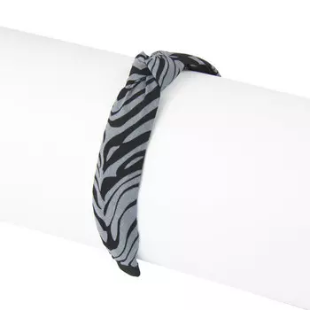 Повязка для волос Donegal Knot 001 Серая Зебра