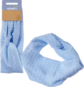 Повязка для волос в виде тюрбана синяя 1 шт. ebelin