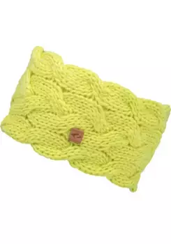 Повязка на голову для отдыха "Lexi Headband", с узором "косы", очень широкая, на подкладке Chillouts, цвет Lemon