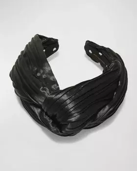 Повязка на голову Gretta с скрученным узлом Lele Sadoughi, цвет Jet