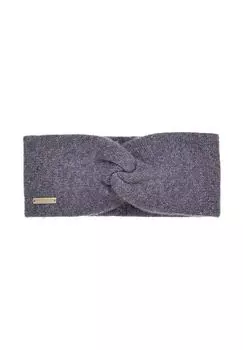 Повязка на голову из блестящей кашемировой пряжи с узлом 19397-0 SEEBERGER, антарцитовый