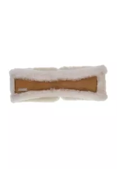 Повязка на голову из кожи ягненка 19034-0 SEEBERGER, цвет Camel/offweiss