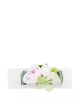 Повязка на голову с цветочной аппликацией Colorichiari, белый