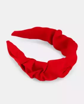 Повязка на голову с морщинами Siena, красный