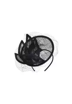 Повязка Sinamay с вуалью 55240-0 SEEBERGER, цвет Schwarz One Size