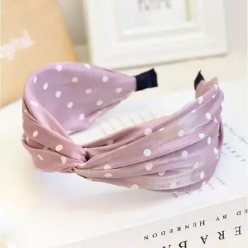 Повязка-тюрбан из ткани в розовый горошек O398WZ2 Ecarla