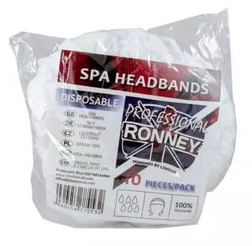 Повязки косметические 10 шт. RONNEY - SPA HEADBANDS