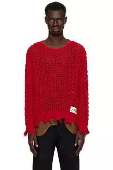 Повреждённый свитер Andersson Bell, красный