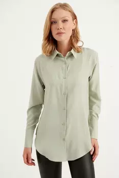 Повседневная базовая рубашка Tbn, зеленый