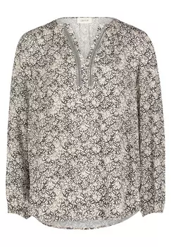 Повседневная блузка, длинные рукава Cartoon, белый