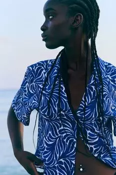 Повседневная блузка H&M, синий