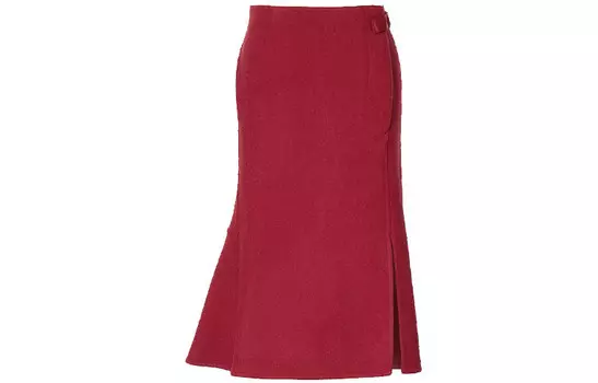 Повседневная длинная юбка Uniqlo + J Double, бордовый