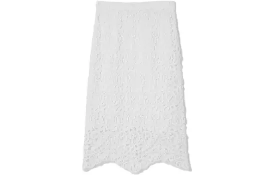 Повседневная длинная юбка женская белая Burberry