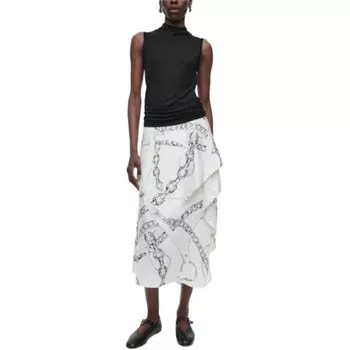 Повседневная длинная юбка женская белая Cos