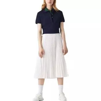Повседневная длинная юбка женская белая Lacoste