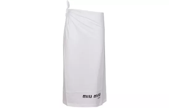 Повседневная длинная юбка женская белая Miu Miu