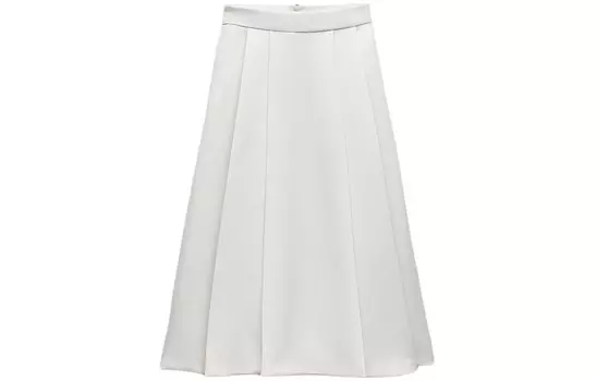 Повседневная длинная юбка женская белая Zara