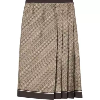 Повседневная длинная юбка женская бежевая Gucci