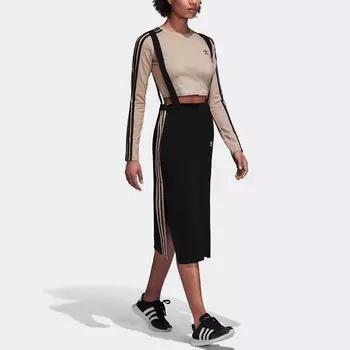Повседневная длинная юбка женская черная Adidas Originals