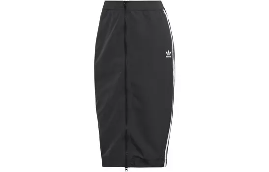 Повседневная длинная юбка женская черная Adidas Originals