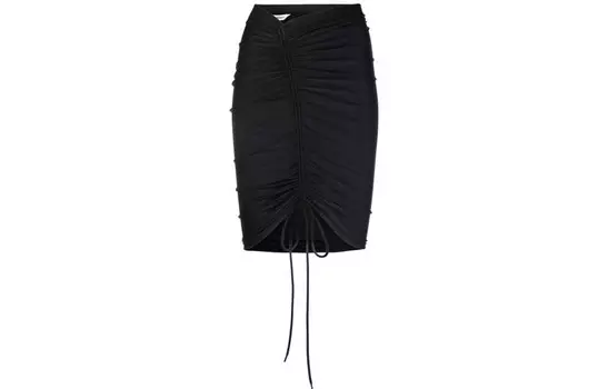 Повседневная длинная юбка женская черная Balenciaga