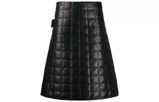 Повседневная длинная юбка женская черная Bottega Veneta