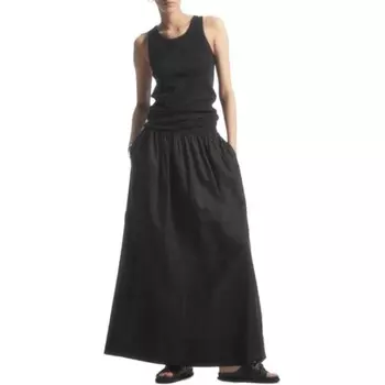 Повседневная длинная юбка женская черная Cos