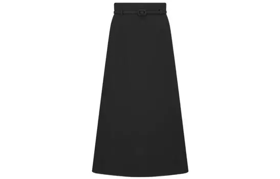 Повседневная длинная юбка женская черная Dior