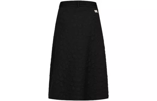 Повседневная длинная юбка женская черная Evisu