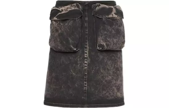 Повседневная длинная юбка женская черная Miu Miu