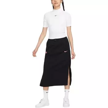 Повседневная длинная юбка женская черная Nike