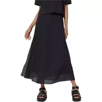 Повседневная длинная юбка женская черная Uniqlo