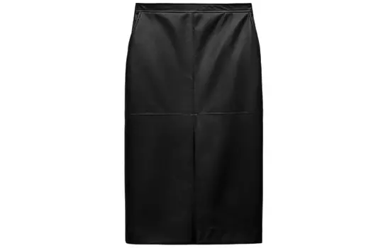 Повседневная длинная юбка женская черная Zara