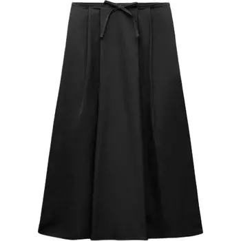 Повседневная длинная юбка женская черная Zara