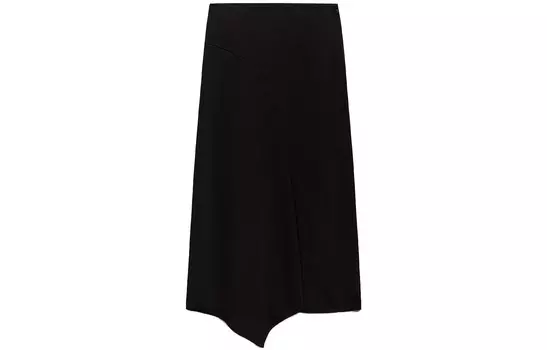Повседневная длинная юбка женская черная Zara