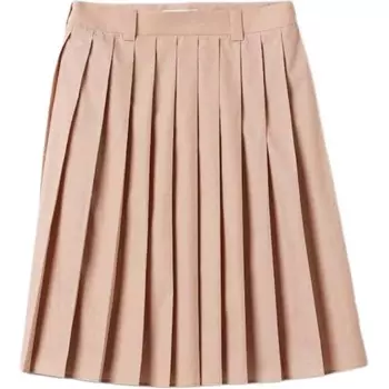 Повседневная длинная юбка женская камея коричневая Miu Miu