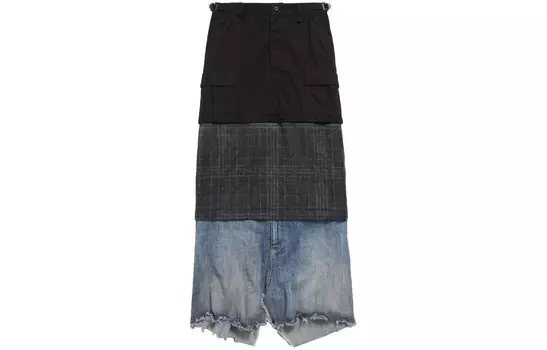 Повседневная длинная юбка женская многоцветная Balenciaga