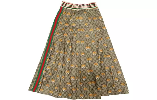 Повседневная длинная юбка женская многоцветная Gucci