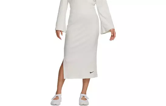 Повседневная длинная юбка женская парусная белая Nike