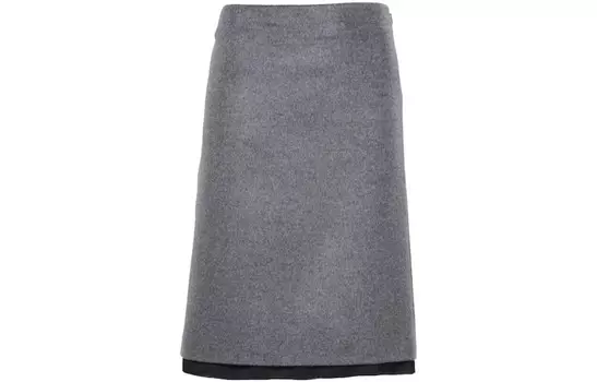 Повседневная длинная юбка женская серая Miu Miu